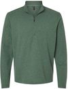 Am image of a Custom Adidas 3 Stripes Quarter Zip Sweater in Green Oxide Melange!