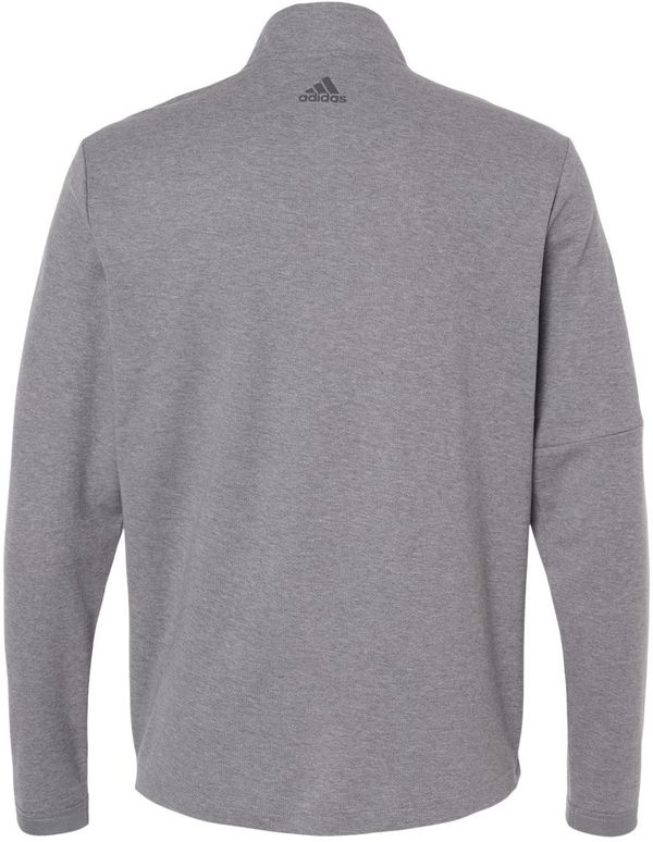 Am image of a Custom Adidas 3 Stripes Quarter Zip Sweater in Grey Three Melange!