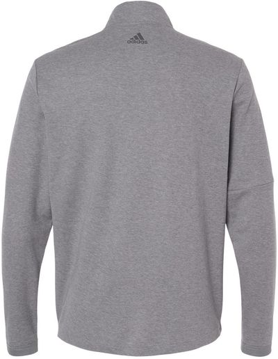 Am image of a Custom Adidas 3 Stripes Quarter Zip Sweater in Grey Three Melange!