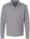 Am image of a Custom Adidas 3 Stripes Quarter Zip Sweater in Grey Three Melange!