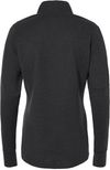 Am image of a Custom Adidas Womens 3 Stripes Quarter Zip Sweater in Black Melange!