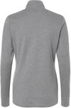 Am image of a Custom Adidas Womens 3 Stripes Quarter Zip Sweater in Grey Three Melange!