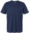 Am image of a Custom Adidas Blended TShirt in Collegiate Navy!