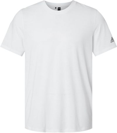 Am image of a Custom Adidas Blended TShirt in White!