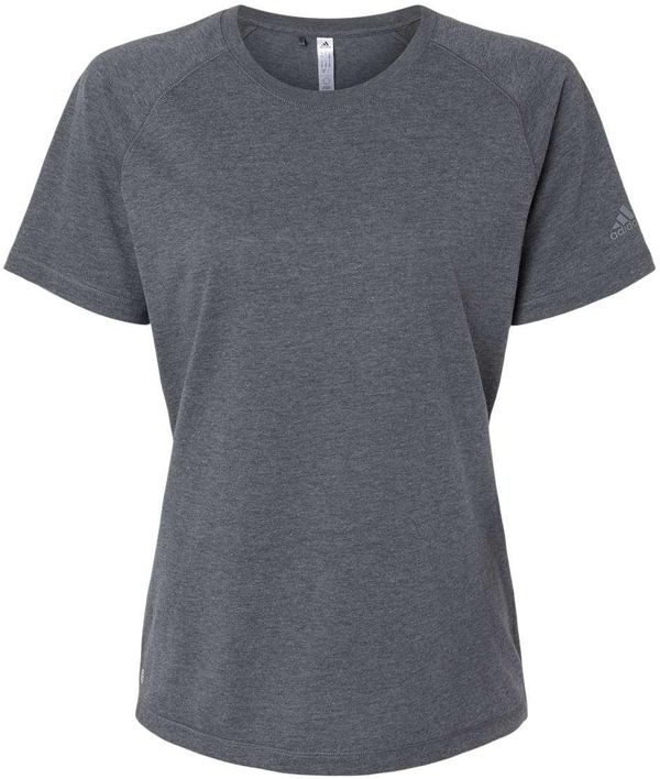 Am image of a Custom Adidas Womens Blended TShirt in Dark Grey Heather!