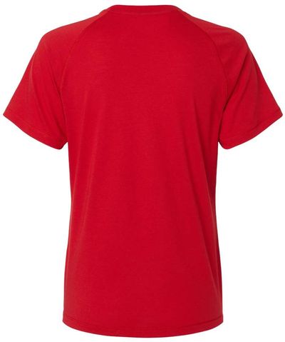 Am image of a Custom Adidas Womens Blended TShirt in Power Red!