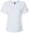 Am image of a Custom Adidas Womens Blended TShirt in White!