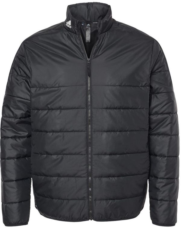 Am image of a Custom Adidas Mens Puffer Jacket in Black!