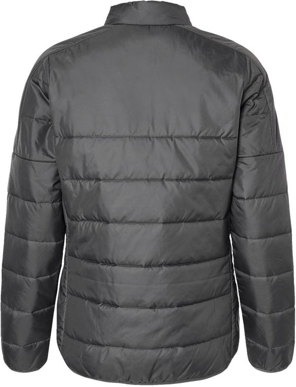 Am image of a Custom Adidas Womens Puffer Jacket in Grey Five!