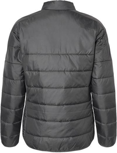 Am image of a Custom Adidas Womens Puffer Jacket in Grey Five!