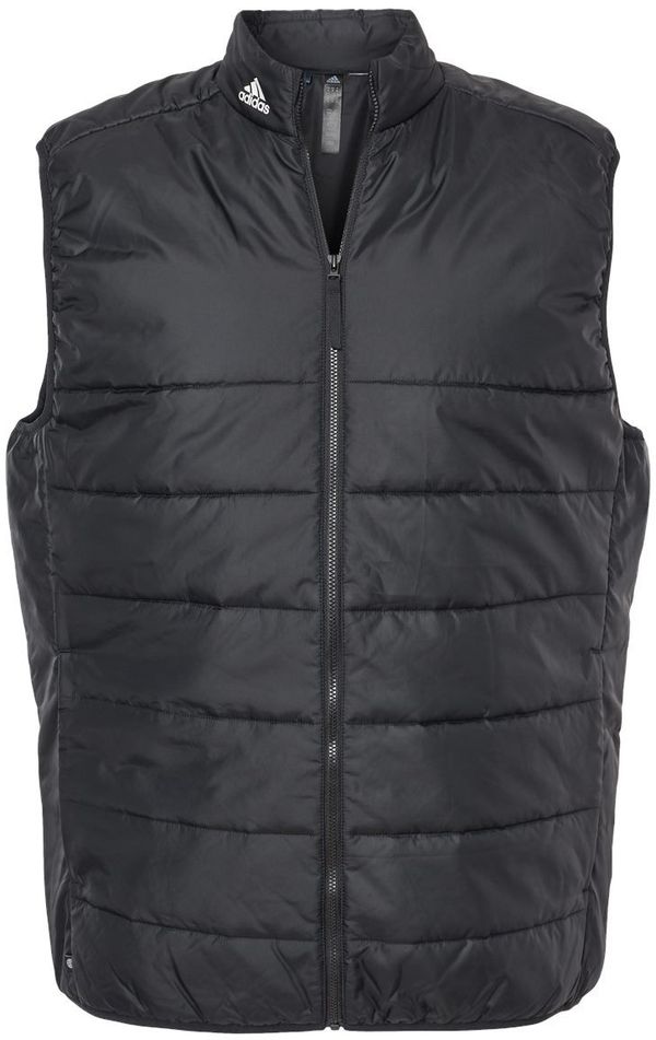 Am image of a Custom Adidas Puffer Vest in Black!