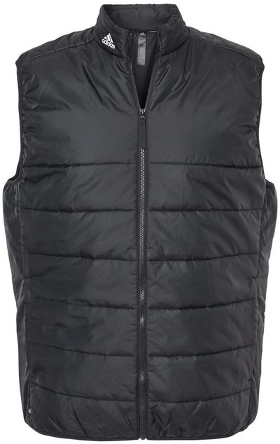 Am image of a Custom Adidas Puffer Vest in Black!
