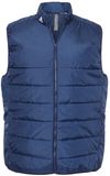 Am image of a Custom Adidas Puffer Vest in Team Navy Blue!