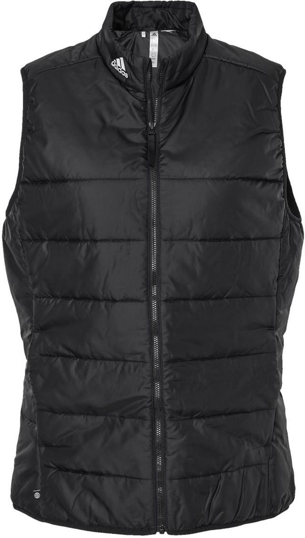 Am image of a Custom Adidas Womens Puffer Vest in Black!