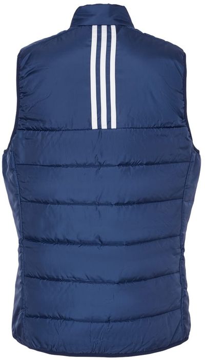 Am image of a Custom Adidas Womens Puffer Vest in Team Navy Blue!