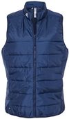 Am image of a Custom Adidas Womens Puffer Vest in Team Navy Blue!
