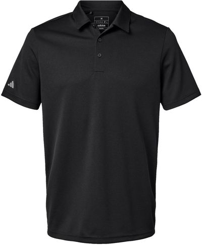 Am image of a Custom Adidas Micro Pique Polo in Black!