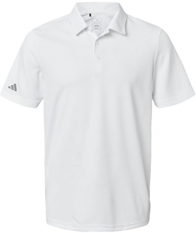 Am image of a Custom Adidas Micro Pique Polo in White!