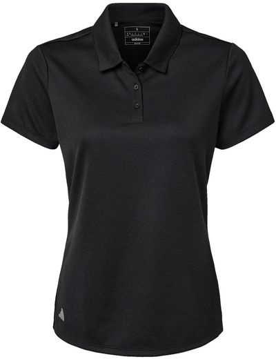 Am image of a Custom Adidas Womens Micro Pique Polo in Black!