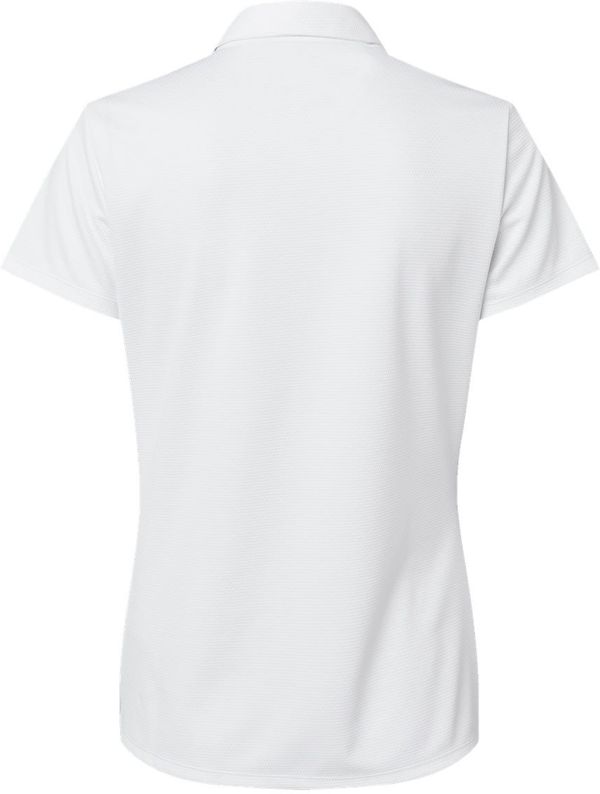 Am image of a Custom Adidas Womens Micro Pique Polo in White!