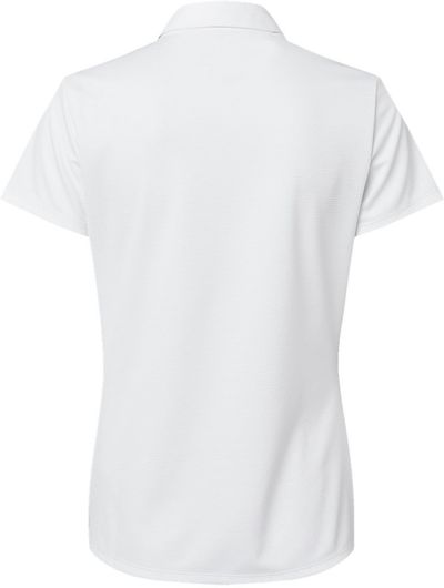 Am image of a Custom Adidas Womens Micro Pique Polo in White!
