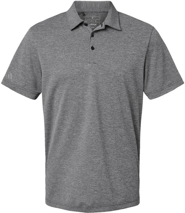 Am image of a Custom Adidas Heathered Polo in Black Melange!