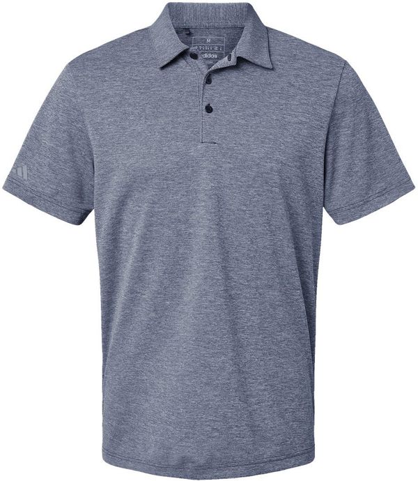 Am image of a Custom Adidas Heathered Polo in Collegiate Navy Melange!