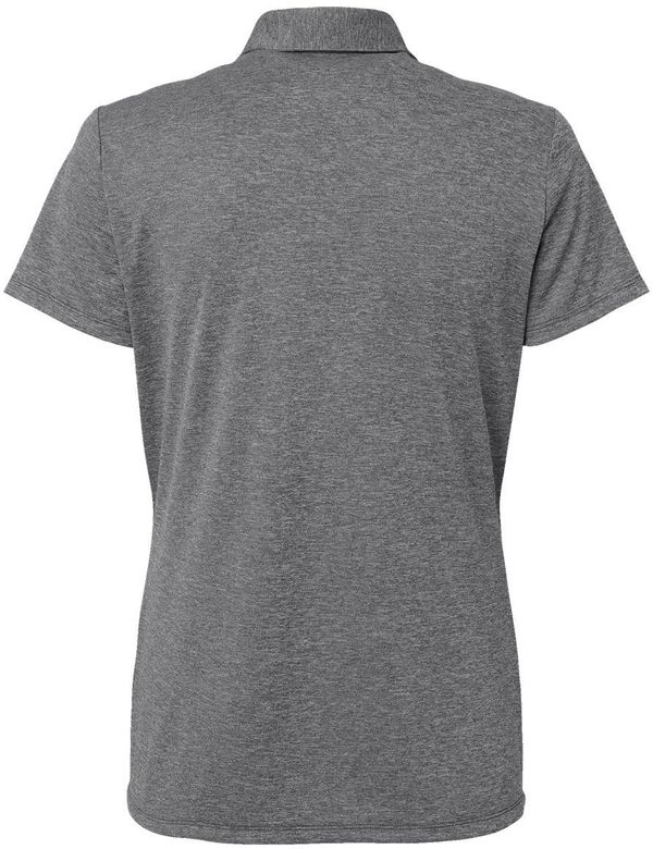 Am image of a Custom Adidas Womens Heathered Polo in Black Melange!