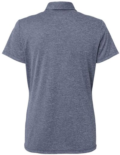 Am image of a Custom Adidas Womens Heathered Polo in Collegiate Navy Melange!