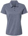 Am image of a Custom Adidas Womens Heathered Polo in Collegiate Navy Melange!