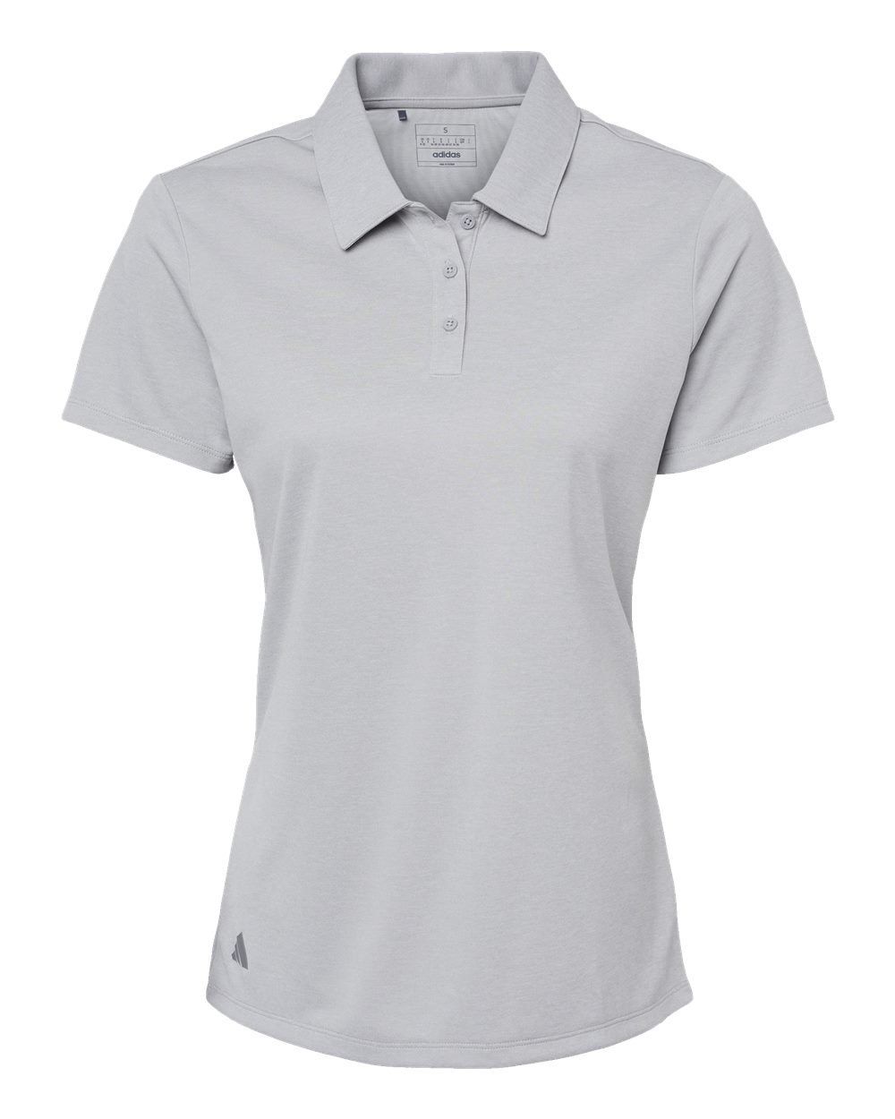 Adidas Womens Heathered Polo in Grey Two Melange