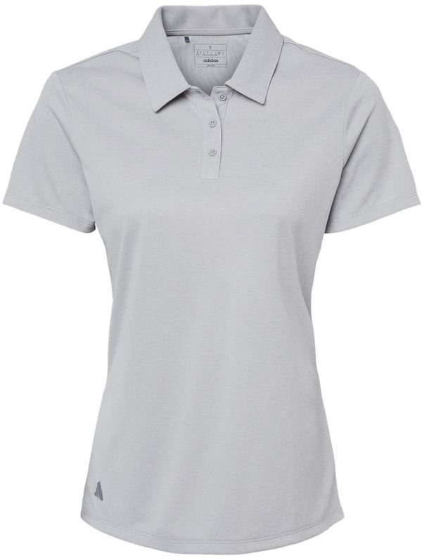 Am image of a Custom Adidas Womens Heathered Polo in Grey Two Melange!