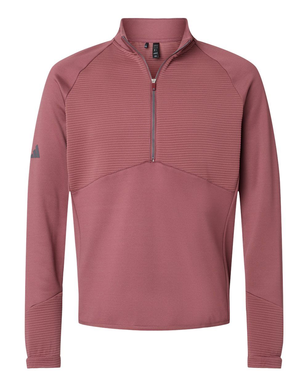 Adidas Quarter Zip Pullover in Quiet Crimson
