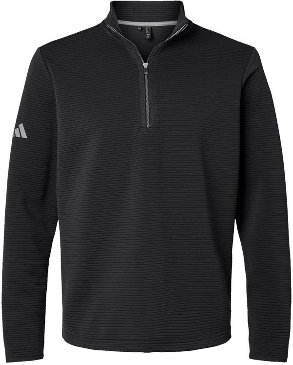 Am image of a Custom Adidas Spacer Quarter Zip Pullover in Black!