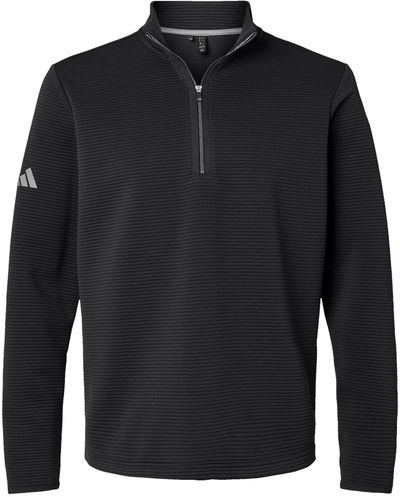 Am image of a Custom Adidas Spacer Quarter Zip Pullover in Black!
