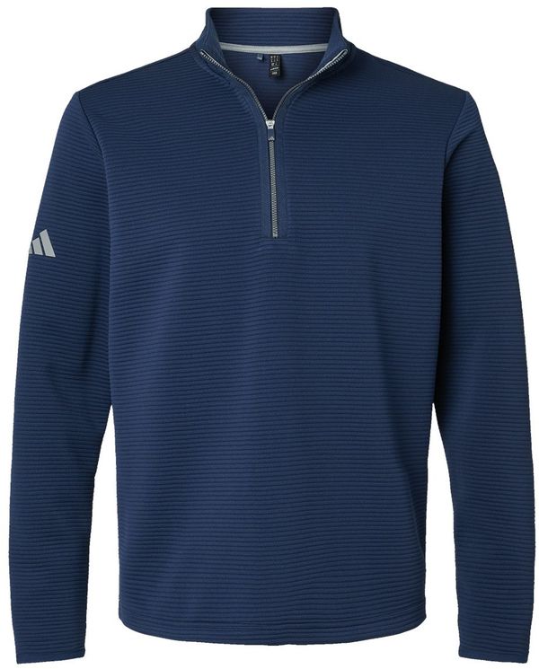 Am image of a Custom Adidas Spacer Quarter Zip Pullover in Collegiate Navy!
