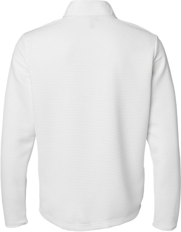 Am image of a Custom Adidas Spacer Quarter Zip Pullover in Core White!