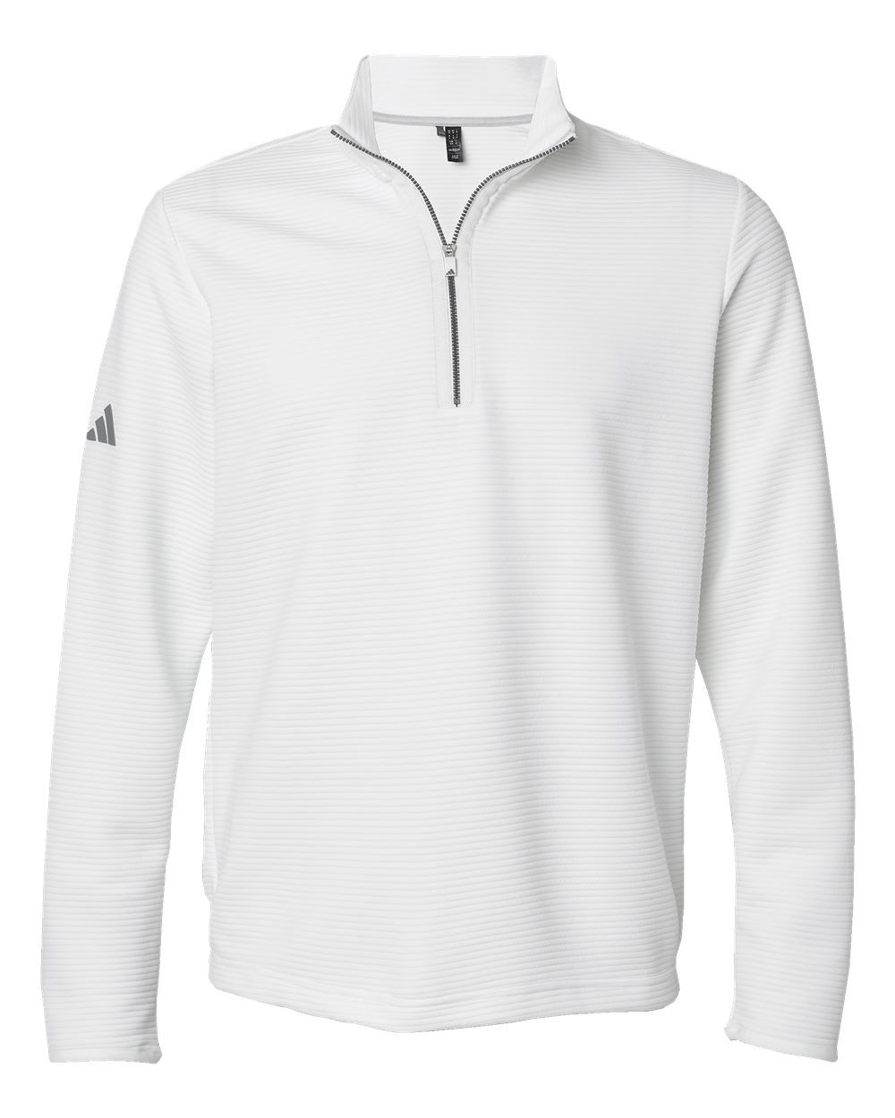 Adidas Spacer Quarter Zip Pullover in Core White