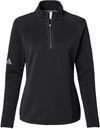 Am image of a Custom Adidas Womens Spacer Quarter Zip Pullover in Black!