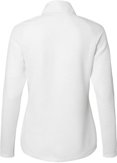 Am image of a Custom Adidas Womens Spacer Quarter Zip Pullover in Core White!