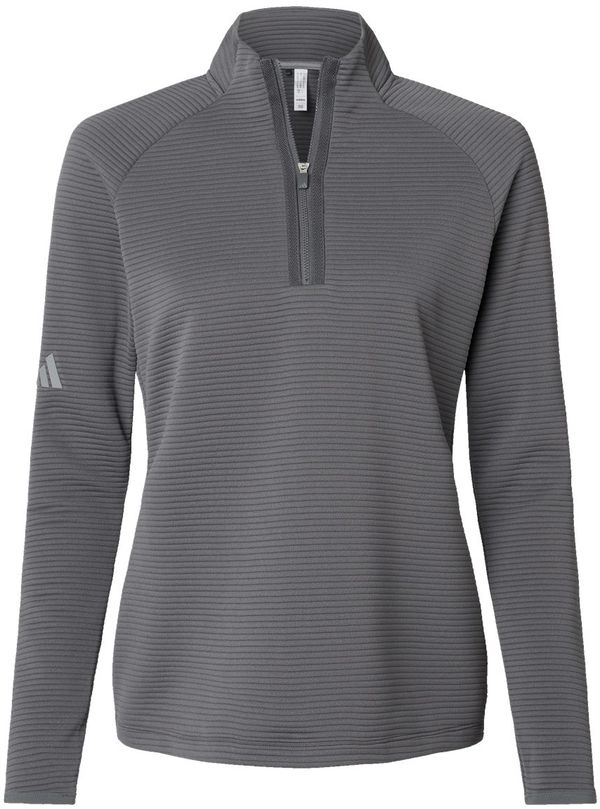 Am image of a Custom Adidas Womens Spacer Quarter Zip Pullover in Grey Five!