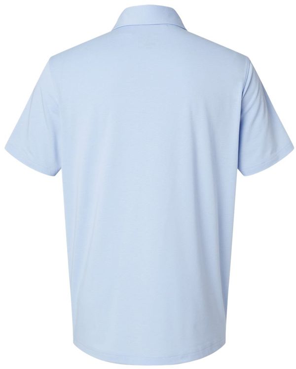 Am image of a Custom Adidas Blend Polo in Blue Dawn Melange!