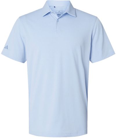 Am image of a Custom Adidas Blend Polo in Blue Dawn Melange!