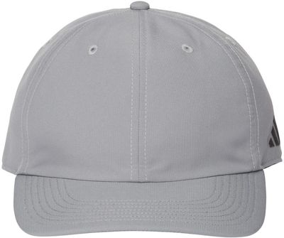 Am image of a Custom Adidas Sustainable Performance Max Cap in Grey Three!