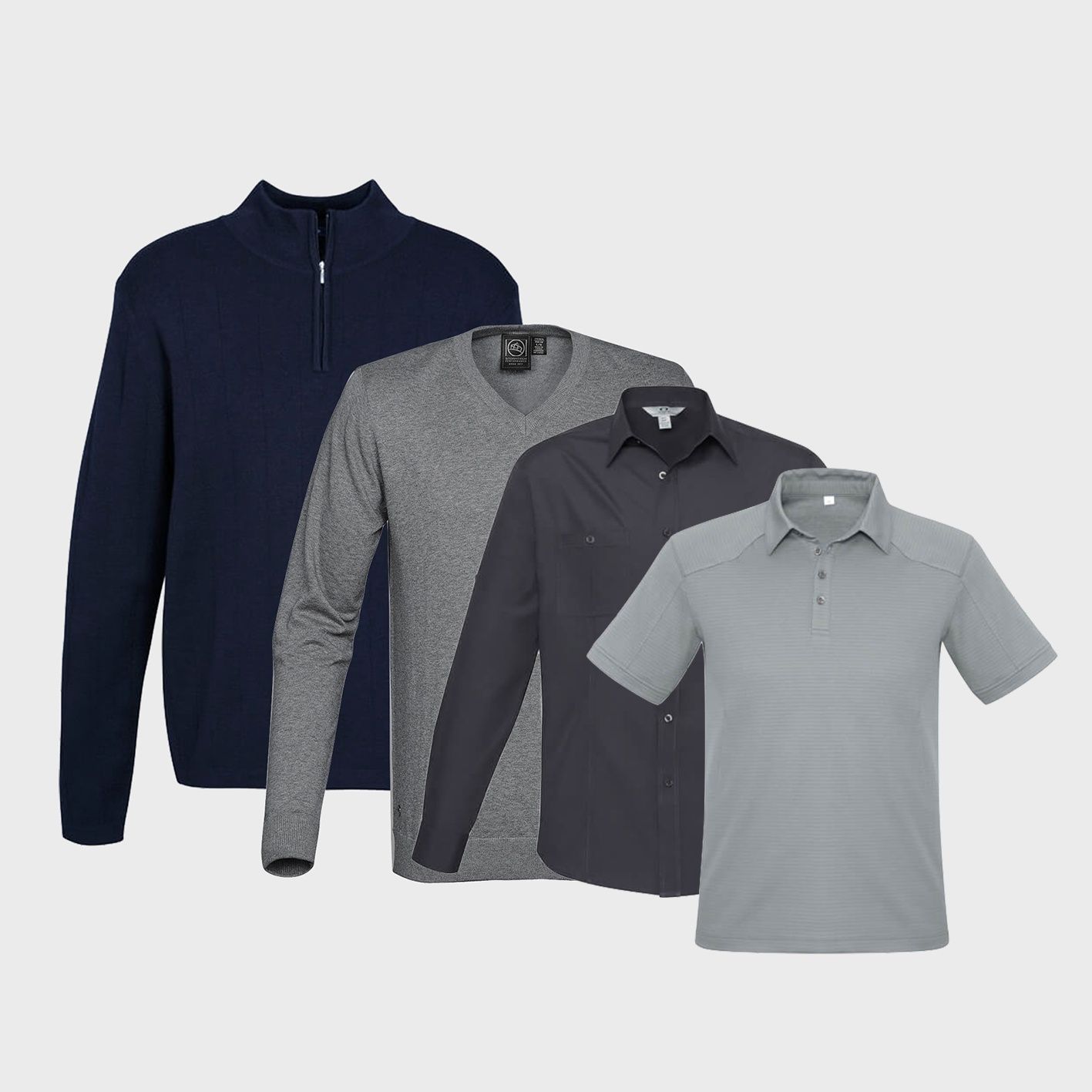 An image of custom corporate apparel that you can print your company logo on!