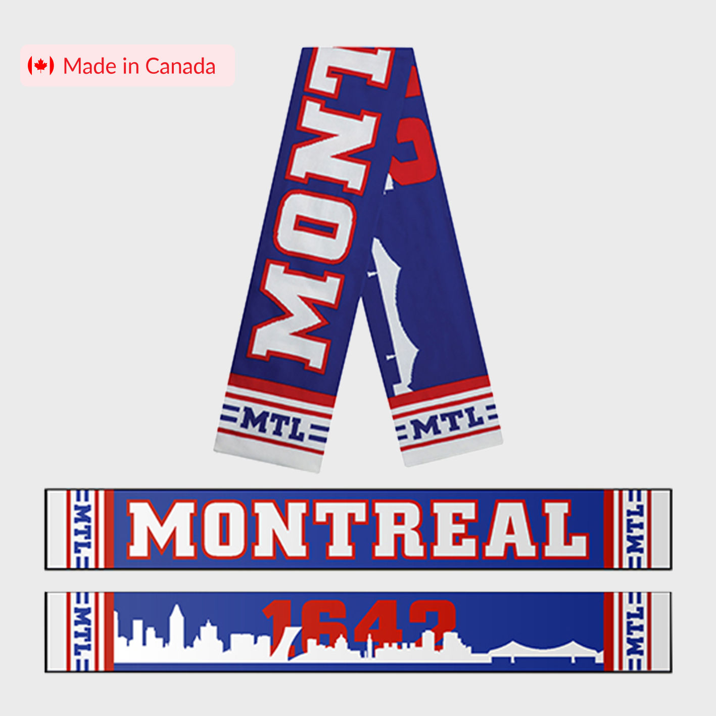 An image of all over print custom scarves