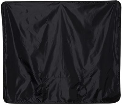 Am image of a Custom Alpine Fleece Polyester Nylon Picnic Blanket in Black!