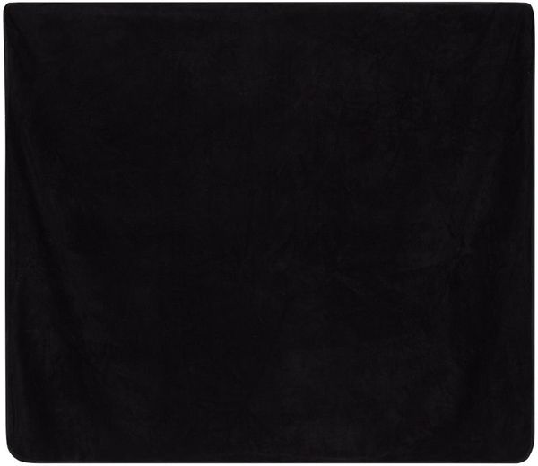 Am image of a Custom Alpine Fleece Polyester Nylon Picnic Blanket in Black!