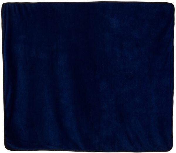 Am image of a Custom Alpine Fleece Polyester Nylon Picnic Blanket in Navy!