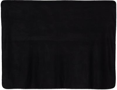Am image of a Custom Alpine Fleece Value Blanket in Black!